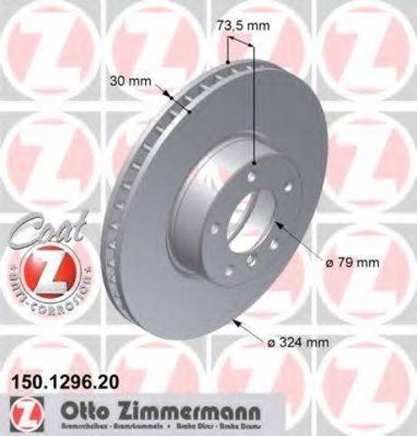 Диск переднього гальма 150129620 ZIMMERMANN