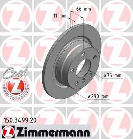 Диск заднього гальма 150349920 ZIMMERMANN