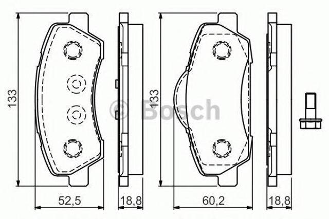 Тормозні колодки 1608691380 PEUGEOT