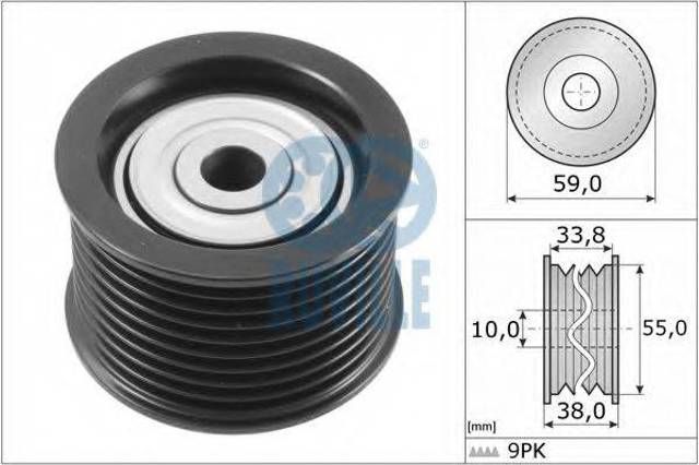Ролик приводного ременя, паразитний 1660351010 TOYOTA