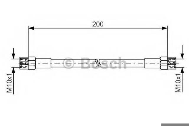 Шланг гальмівний задній 1987476062 BOSCH