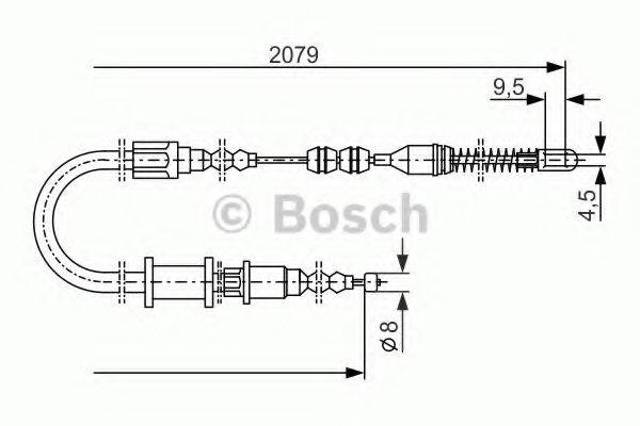 Трос ручника задній правий 1987477141 BOSCH