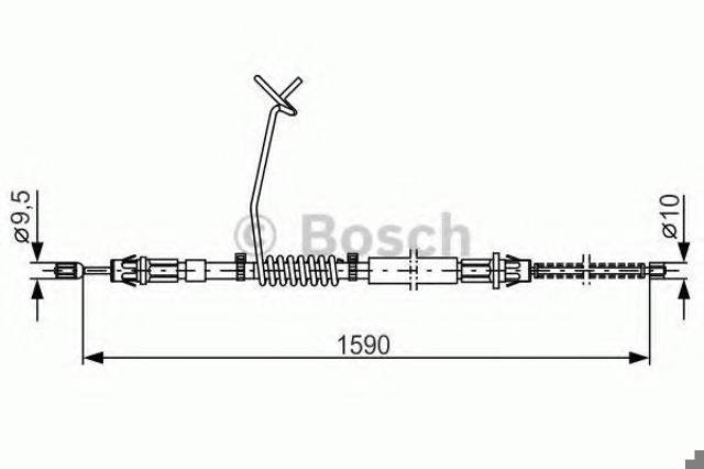 Трос ручника задній лівий 1987477175 BOSCH