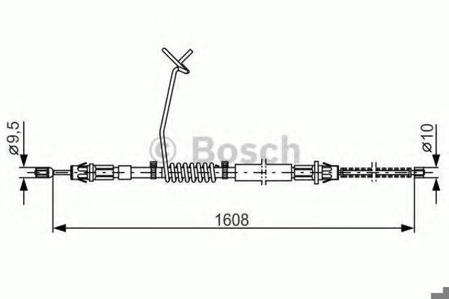 Трос ручника задній лівий 1987477180 BOSCH