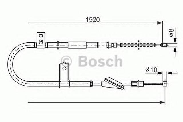 Трос ручника задній правий 1987477613 BOSCH
