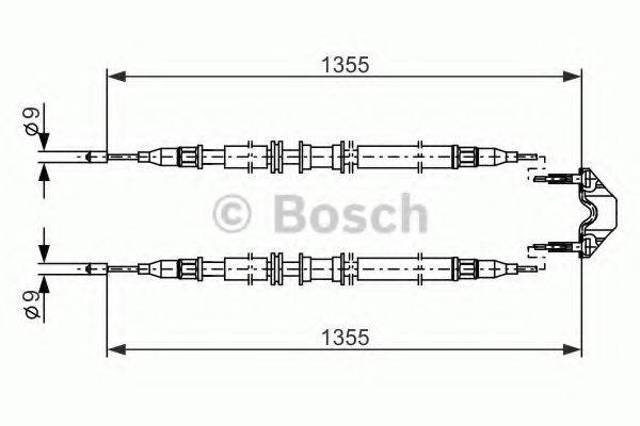 Трос ручного гальма, проміжний 1987477868 BOSCH