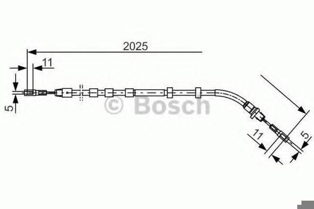 Трос стоянкового гальма задній лівий 1987477903 BOSCH