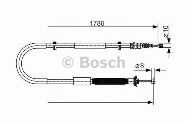 Трос ручника задній лівий 1987477910 BOSCH