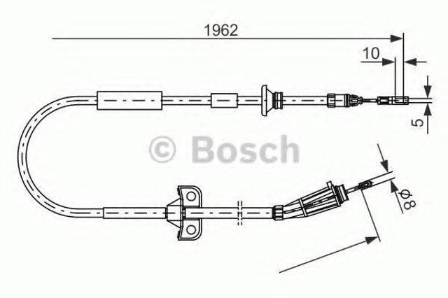 Трос ручного гальма задній, правий/лівий 1987477941 BOSCH