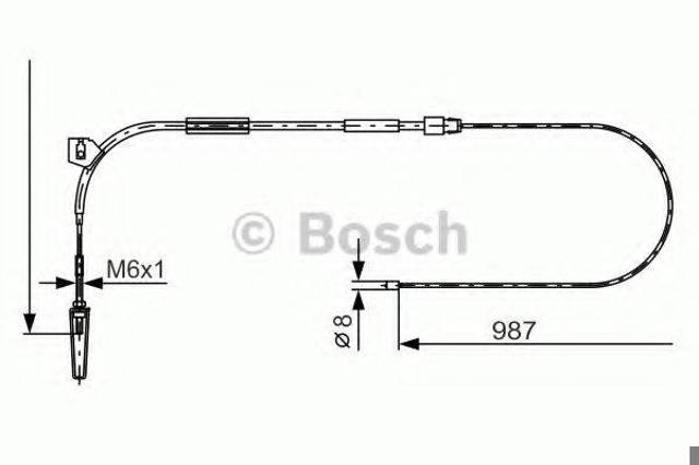 Трос ручного гальма передній 1987477962 BOSCH