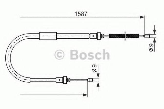 Трос ручника задній правий 1987477965 BOSCH