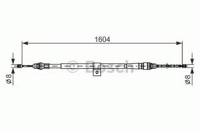 Трос ручника задній правий 1987477980 BOSCH