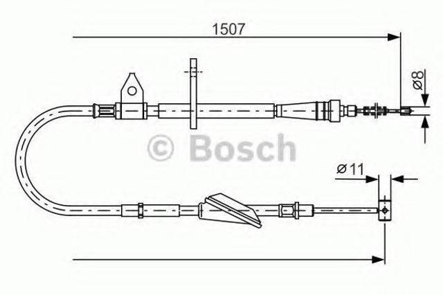 Трос ручного гальма задній, правий 1987477995 BOSCH