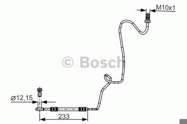 Шланг гальмівний задній, правий 1987481339 BOSCH