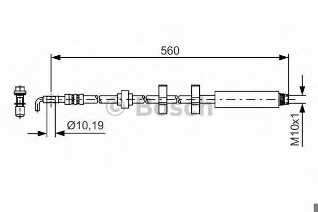 Шланг гальмівний передній 1987481406 BOSCH