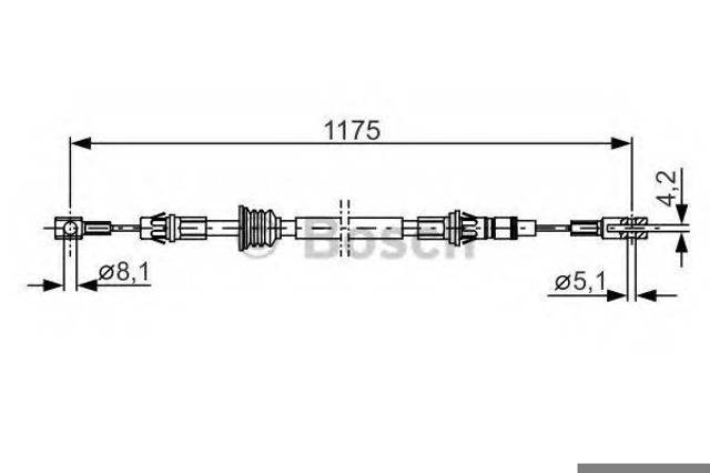 Трос ручника передній 1987482012 BOSCH