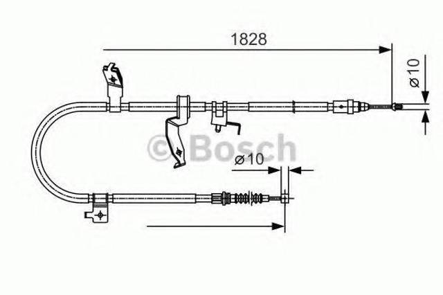 Трос ручного гальма задній, лівий 1987482053 BOSCH