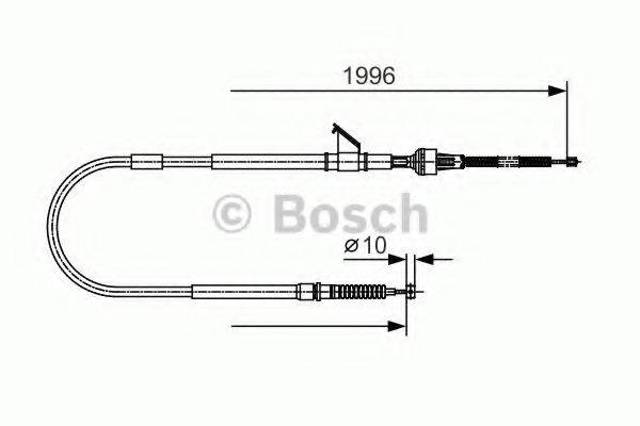 Трос ручного гальма задній, лівий 1987482068 BOSCH