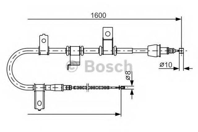 Трос ручного гальма задній, правий 1987482073 BOSCH