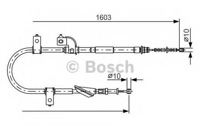 Трос ручника задній правий 1987482080 BOSCH