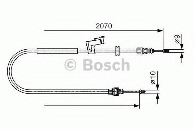 Трос ручного гальма задній, лівий 1987482133 BOSCH