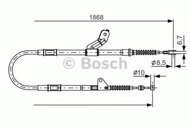 Трос ручного гальма задній, лівий 1987482158 BOSCH