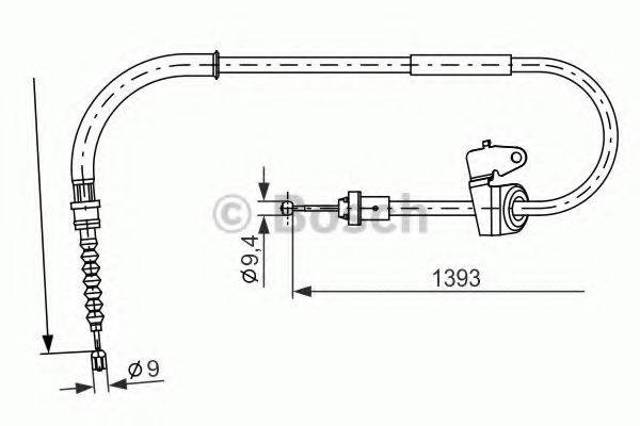 Трос ручника задній лівий 1987482227 BOSCH