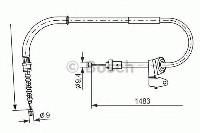Трос ручника задній правий 1987482228 BOSCH
