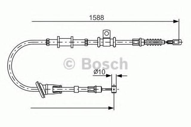 Трос ручного гальма задній, правий 1987482246 BOSCH