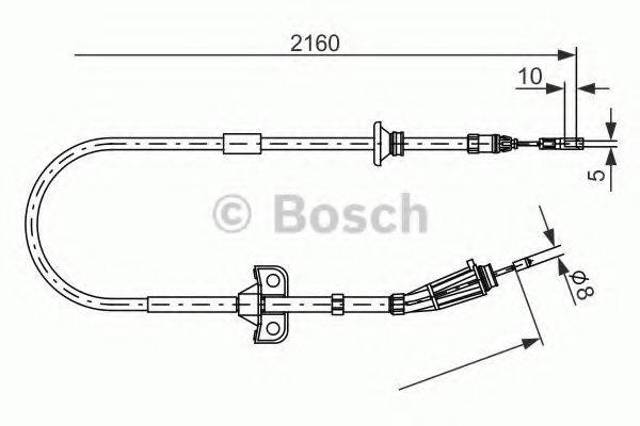 Трос ручника задній лівий 1987482284 BOSCH