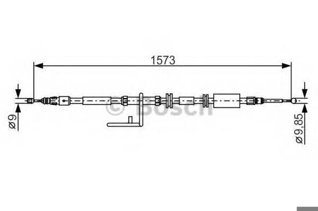 Трос стоянкового гальма задній правий 1987482313 BOSCH