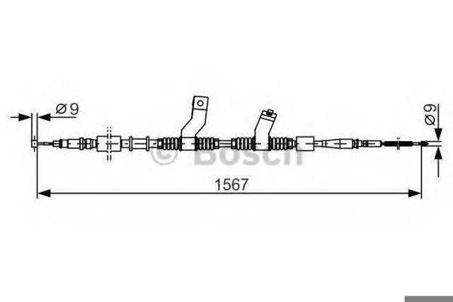 Трос стоянкового гальма задній правий 1987482354 BOSCH