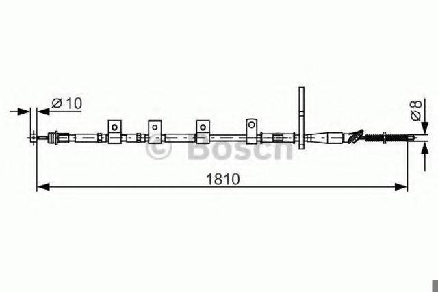 Трос стоянкового гальма задній правий 1987482356 BOSCH