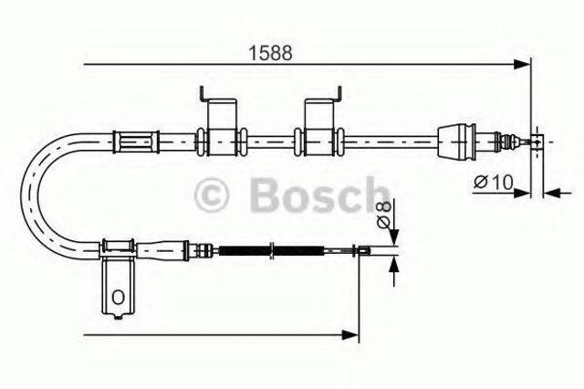 Трос ручника задній лівий 1987482358 BOSCH
