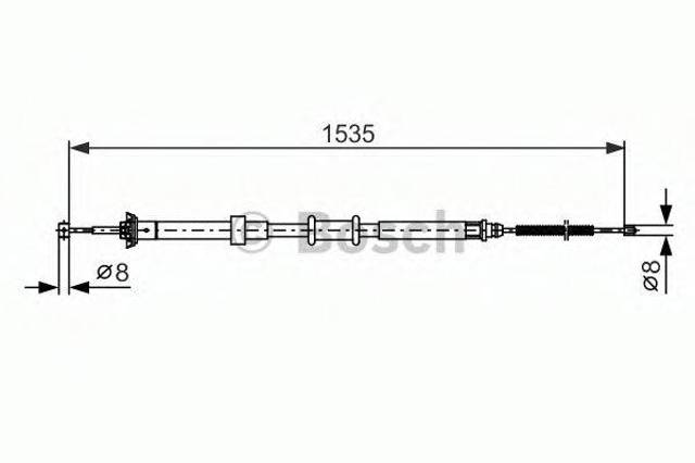 Трос стоянкового гальма задній лівий 1987482394 BOSCH