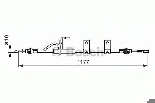 Трос стоянкового гальма задній лівий 1987482404 BOSCH