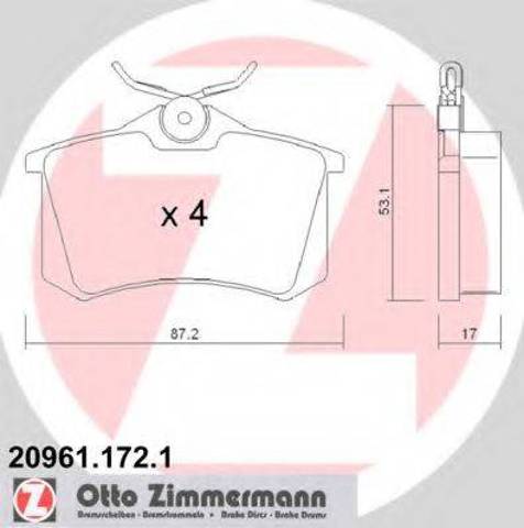 Колодки гальмівні дискові керамічні, к-кт 209611721
