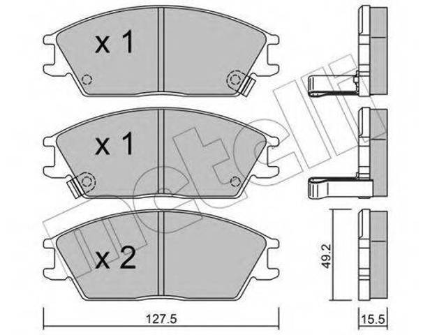 Колодки гальмівні передні, дискові 2200811 METELLI