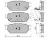 Колодки гальмові задні, дискові 2203960 METELLI