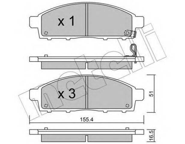 Передні гальмівні колодки 2207910 METELLI