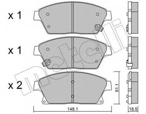 Передні гальмівні колодки 2208390 METELLI