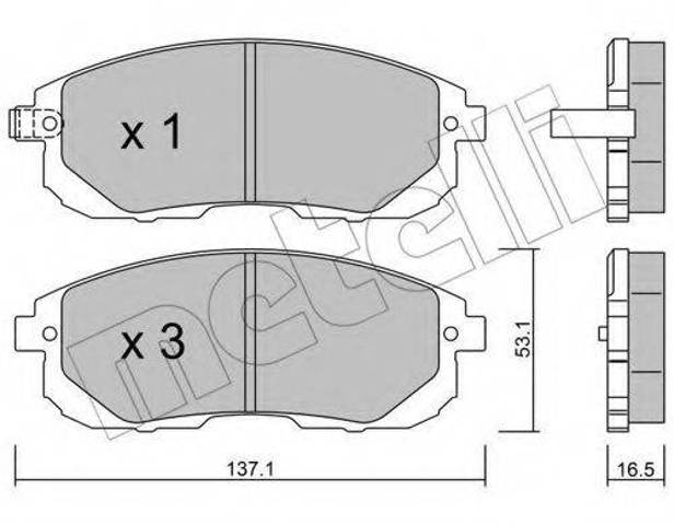 Гальмівні колодки 2208760 METELLI