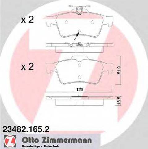 Колодки на гальмо задній дисковий 234821652 ZIMMERMANN