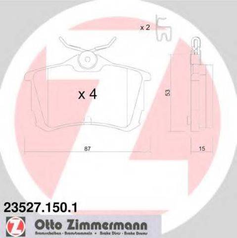 Колодки гальмові задні, дискові 235271501 ZIMMERMANN