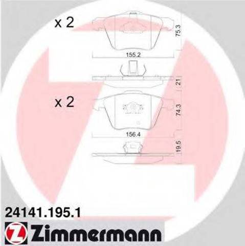 Колодки передні 241411951 ZIMMERMANN
