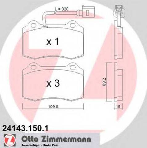 Тормозні колодки 241431501 ZIMMERMANN