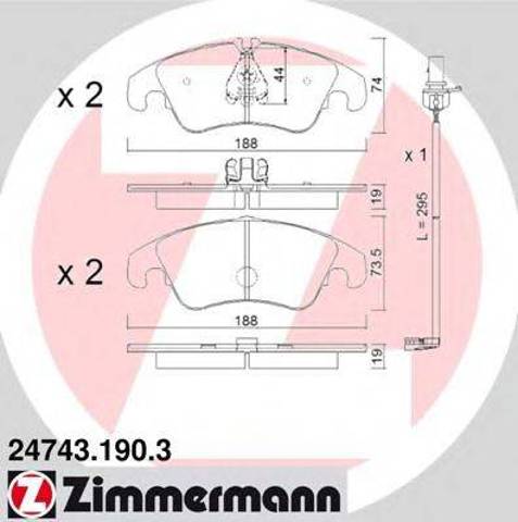 Тормозні колодки 247431903 ZIMMERMANN