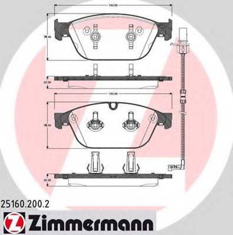 Колодки передні 251602002 ZIMMERMANN