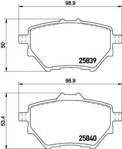 Задні дискові колодки 2583901 TEXTAR