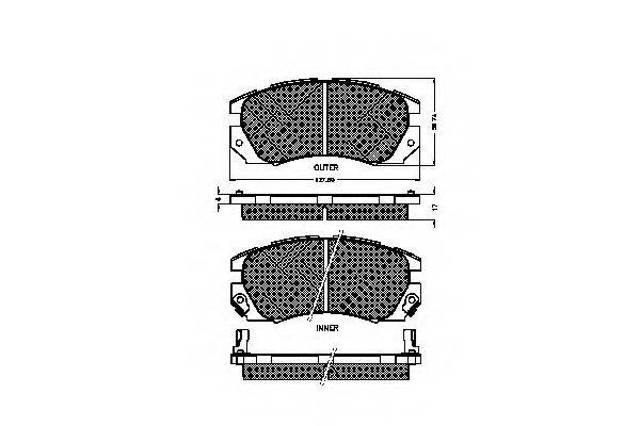 Колодки передні 26296FA041 SUBARU
